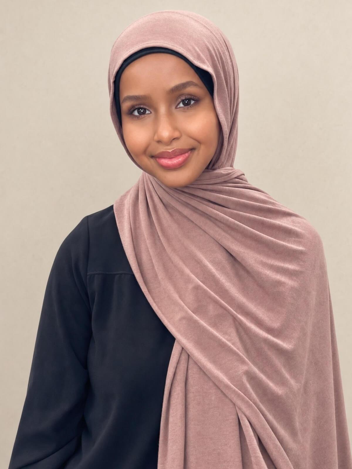 Classic Jersey hijab-Brunette