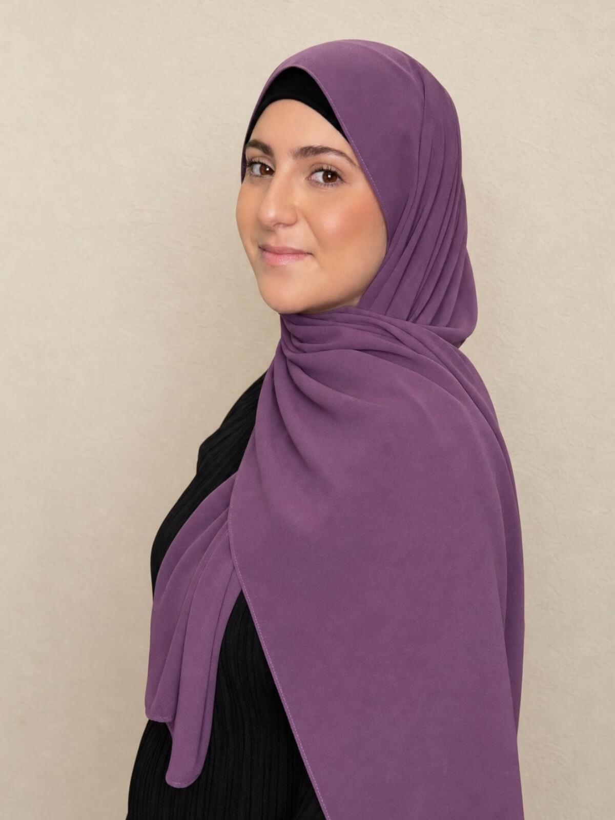 Modish Girl Luxury Chiffon Hijab-Mauve Taupe