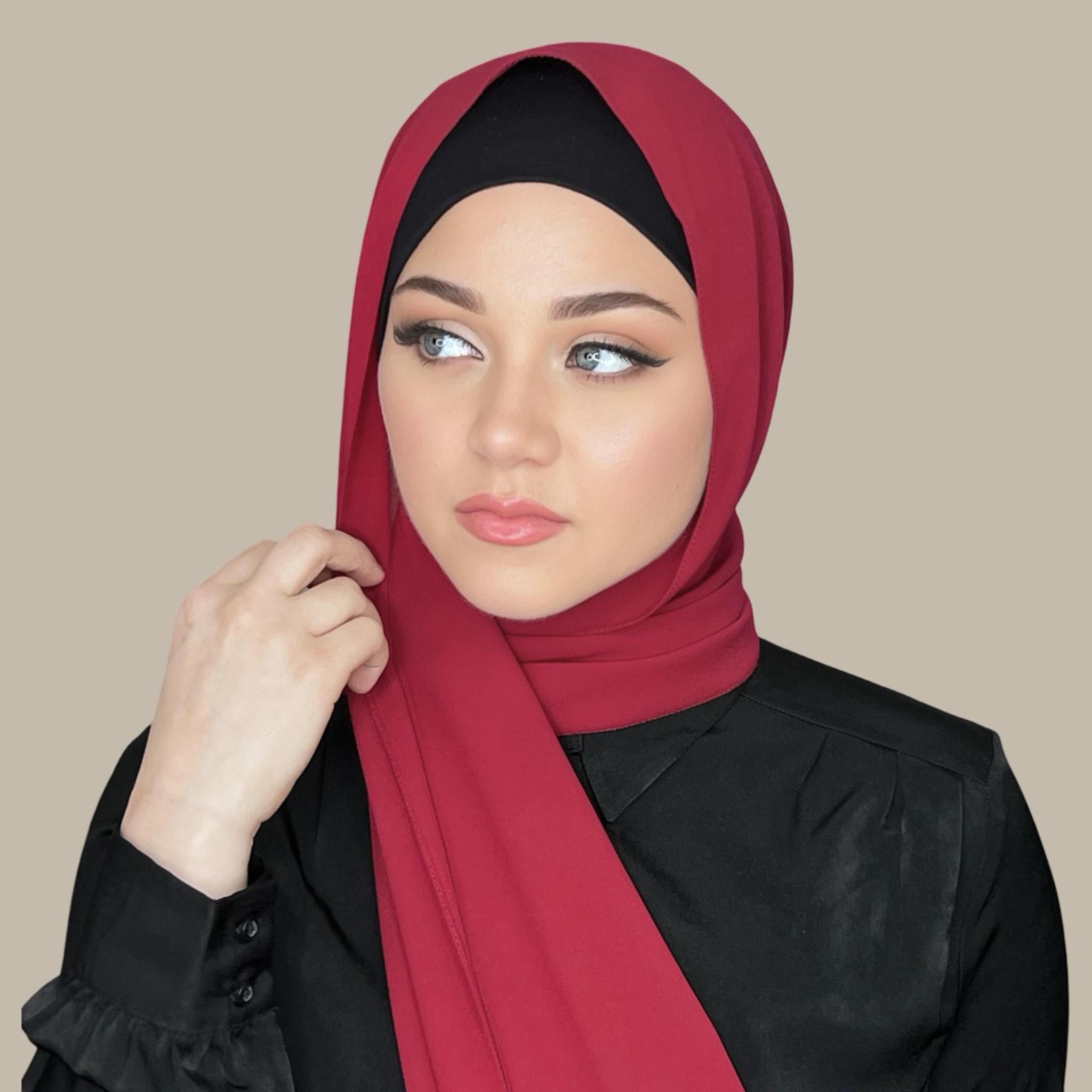 Classic Chiffon Hijab-Wine