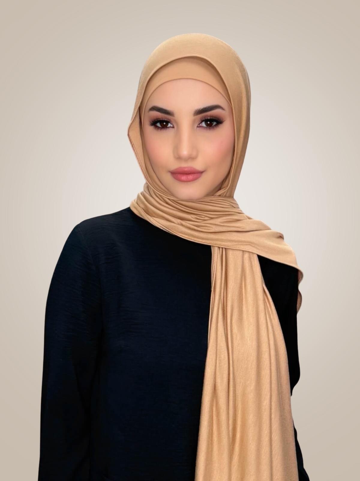 Premium Jersey Hijab-Honey