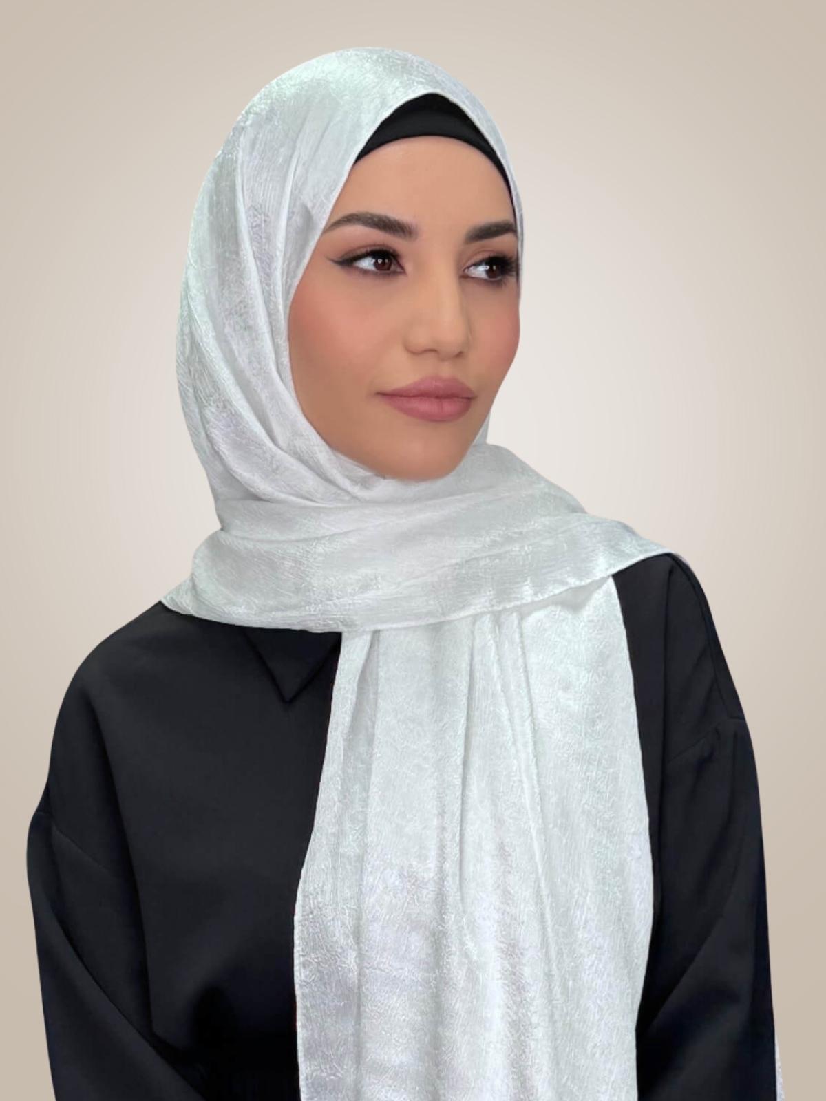 Classic Satin Hijab-White
