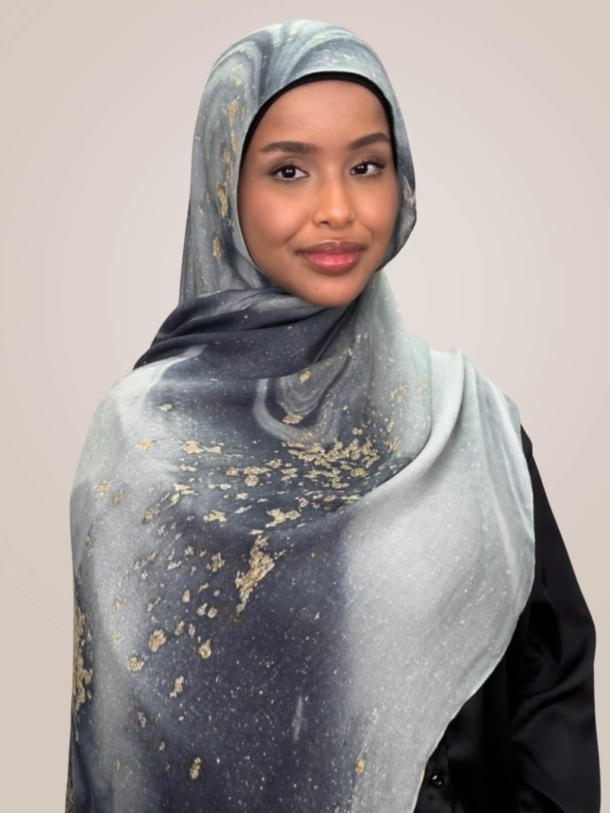 Print Modal Hijab-London Fog