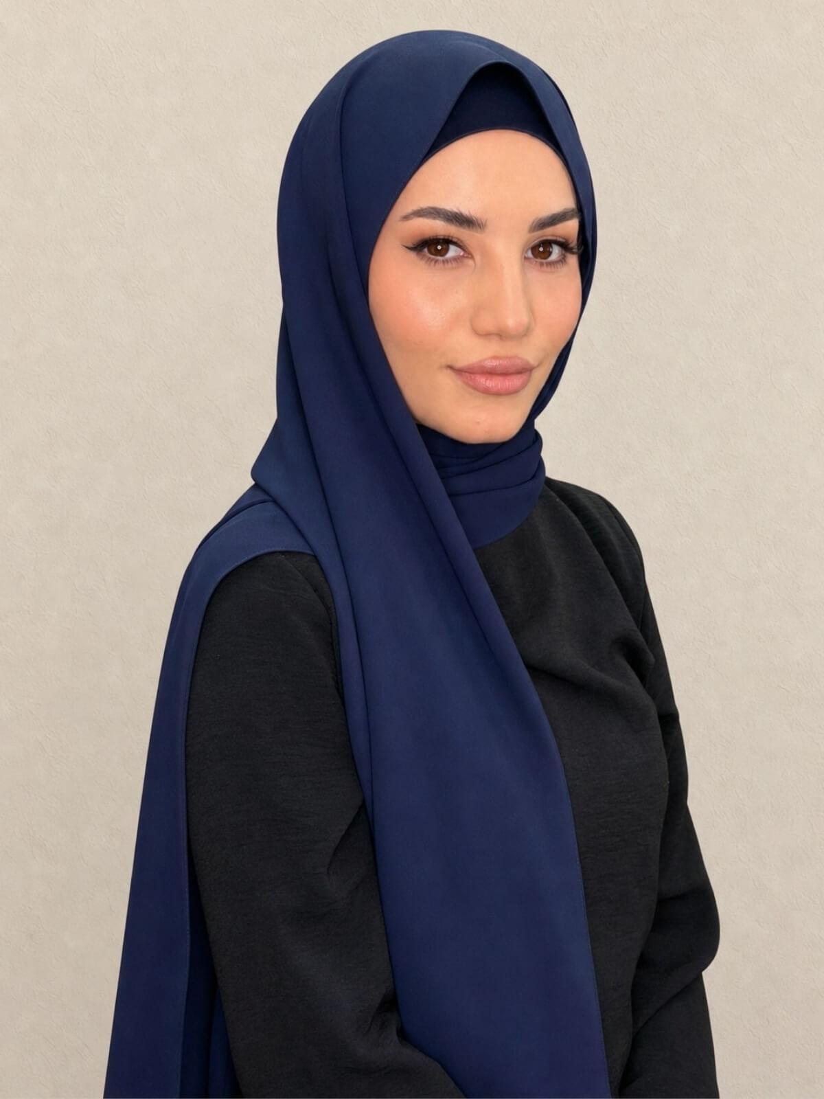 Matching Chiffon Hijab Set-Dark Slate