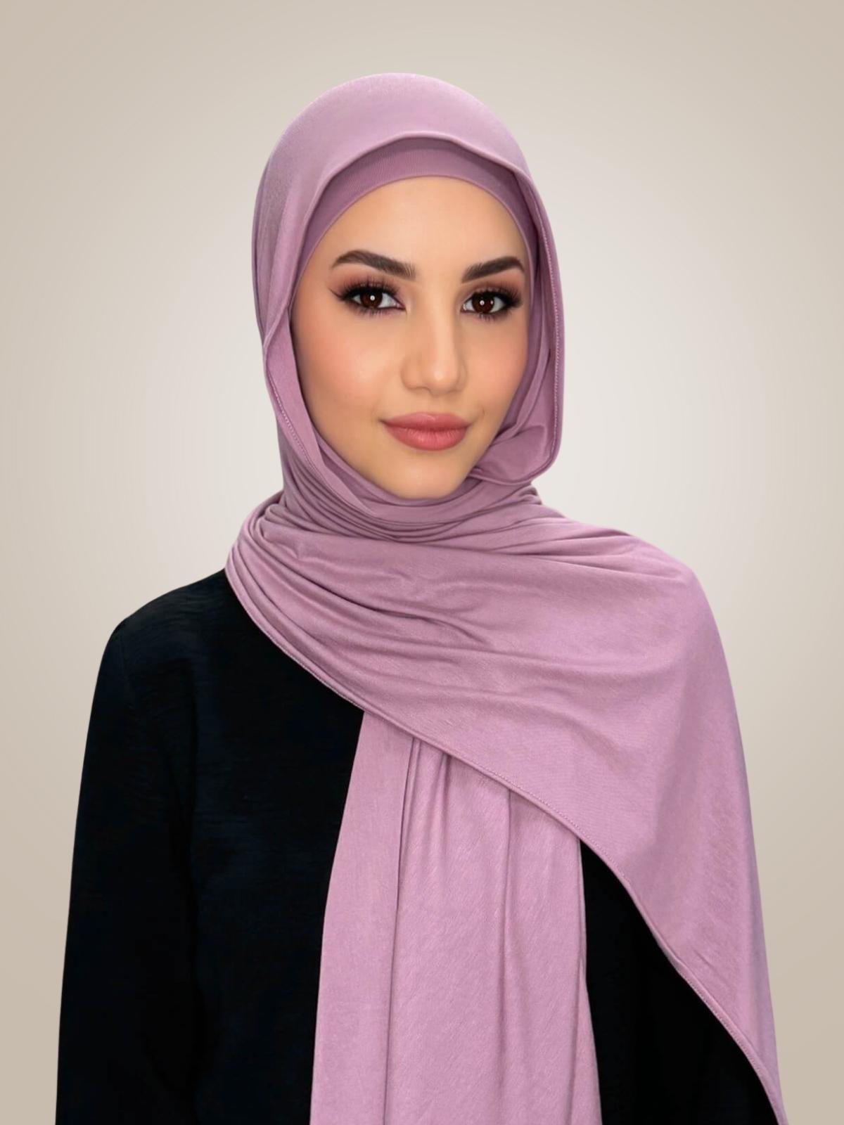 Premium Jersey Hijab-Khaki Rose