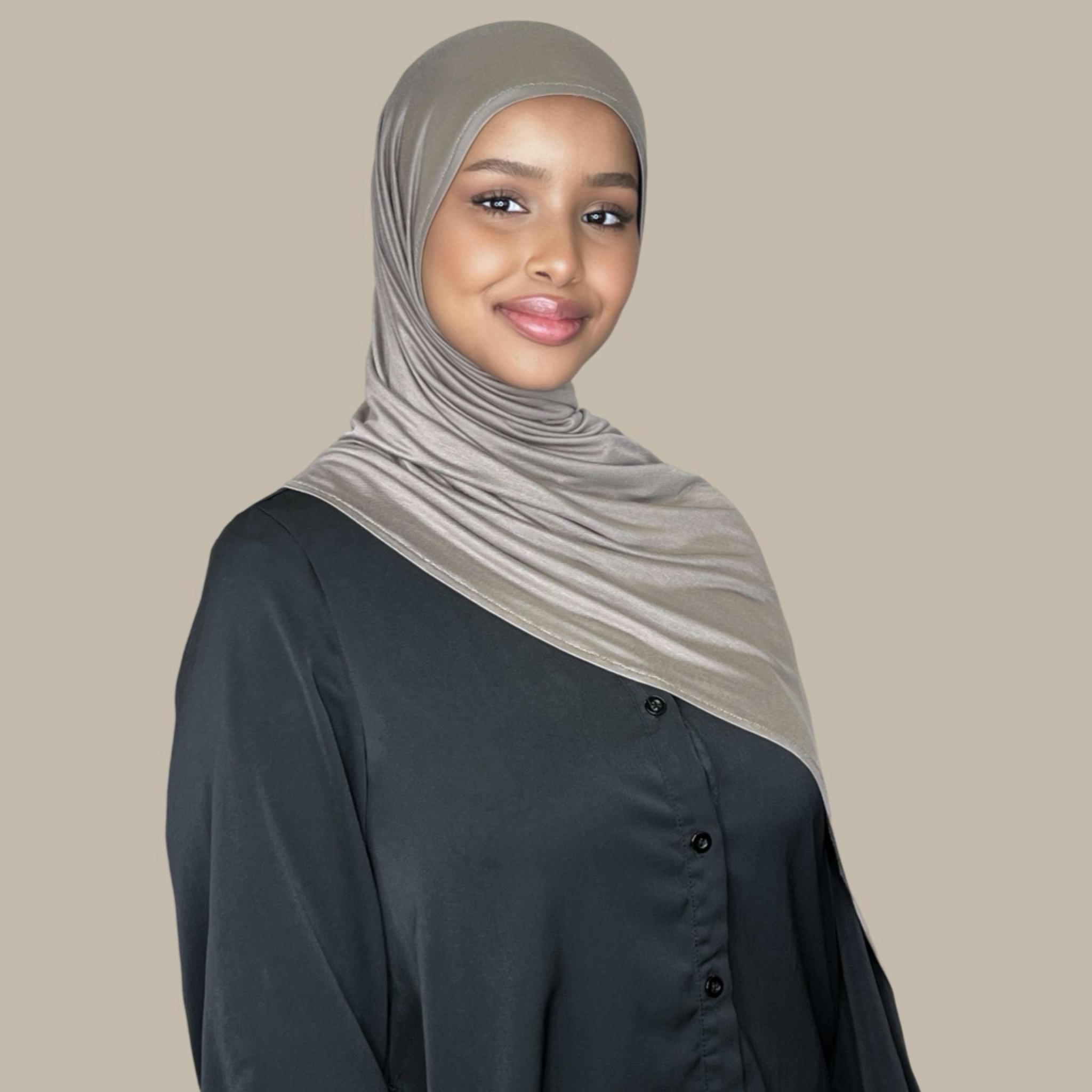 Pre-Sewn Jersey Hijab-Sandstone