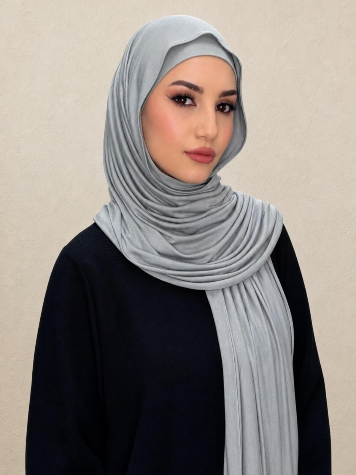 Premium Jersey Hijab-Chic Grey