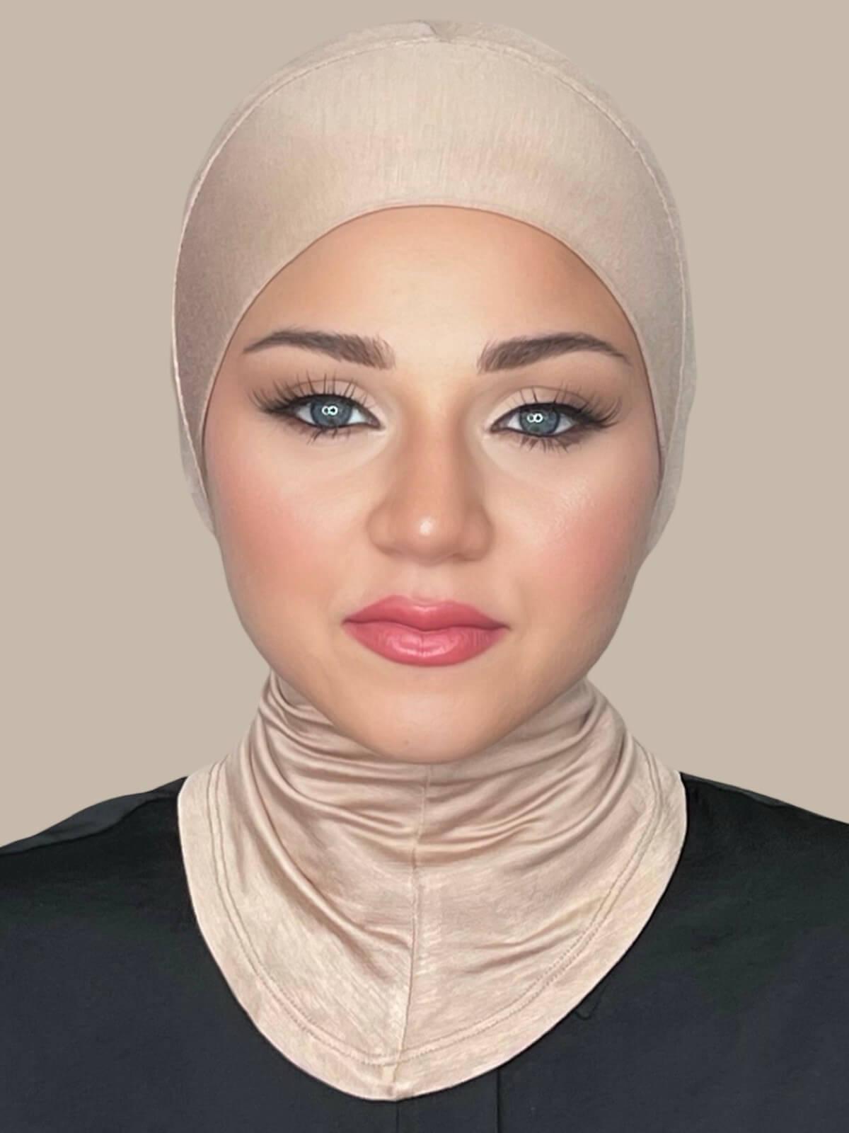 Premium Jersey Full Coverage Underscarf-Warm Taupe