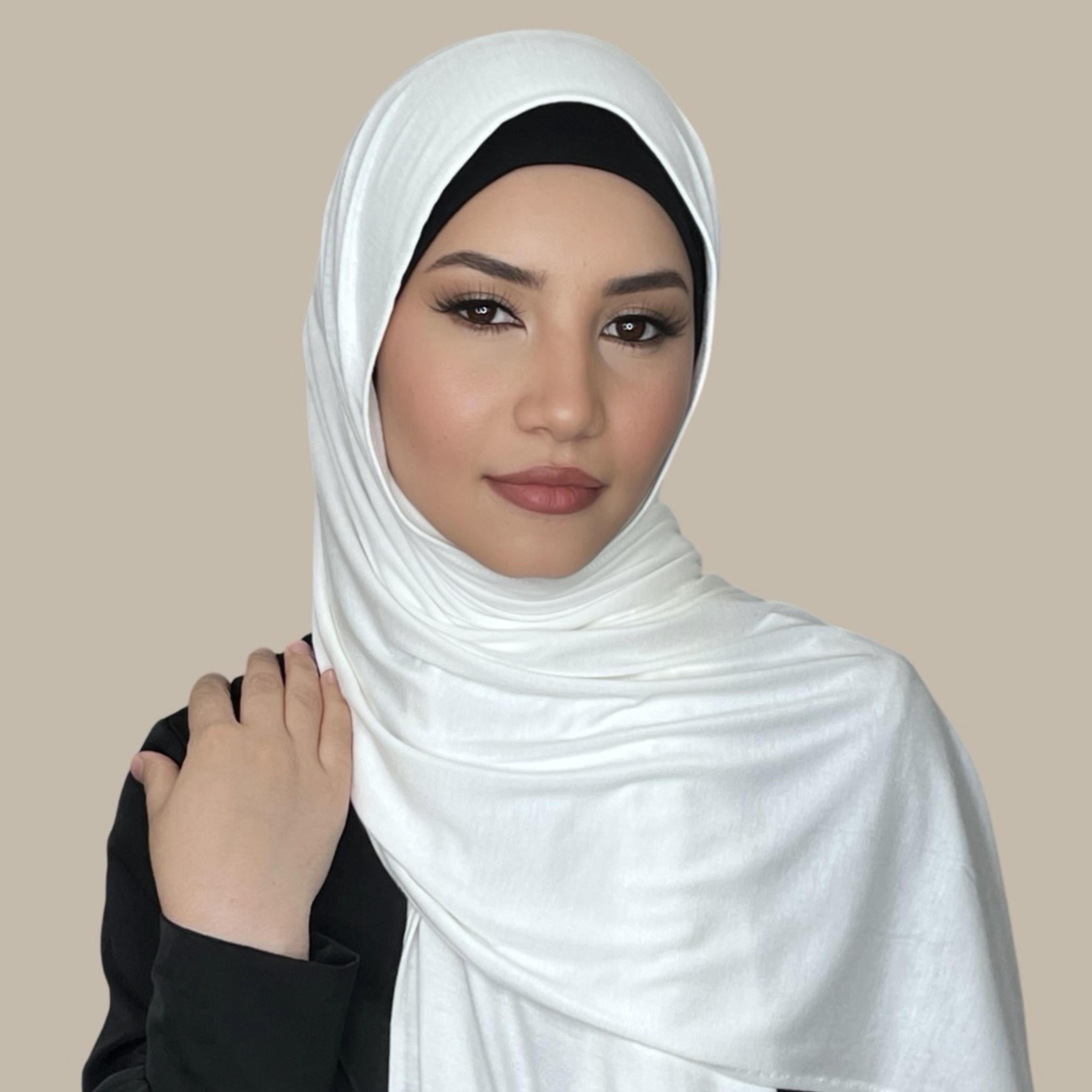 Classic Jersey Hijab-Off White - Modish Hijab