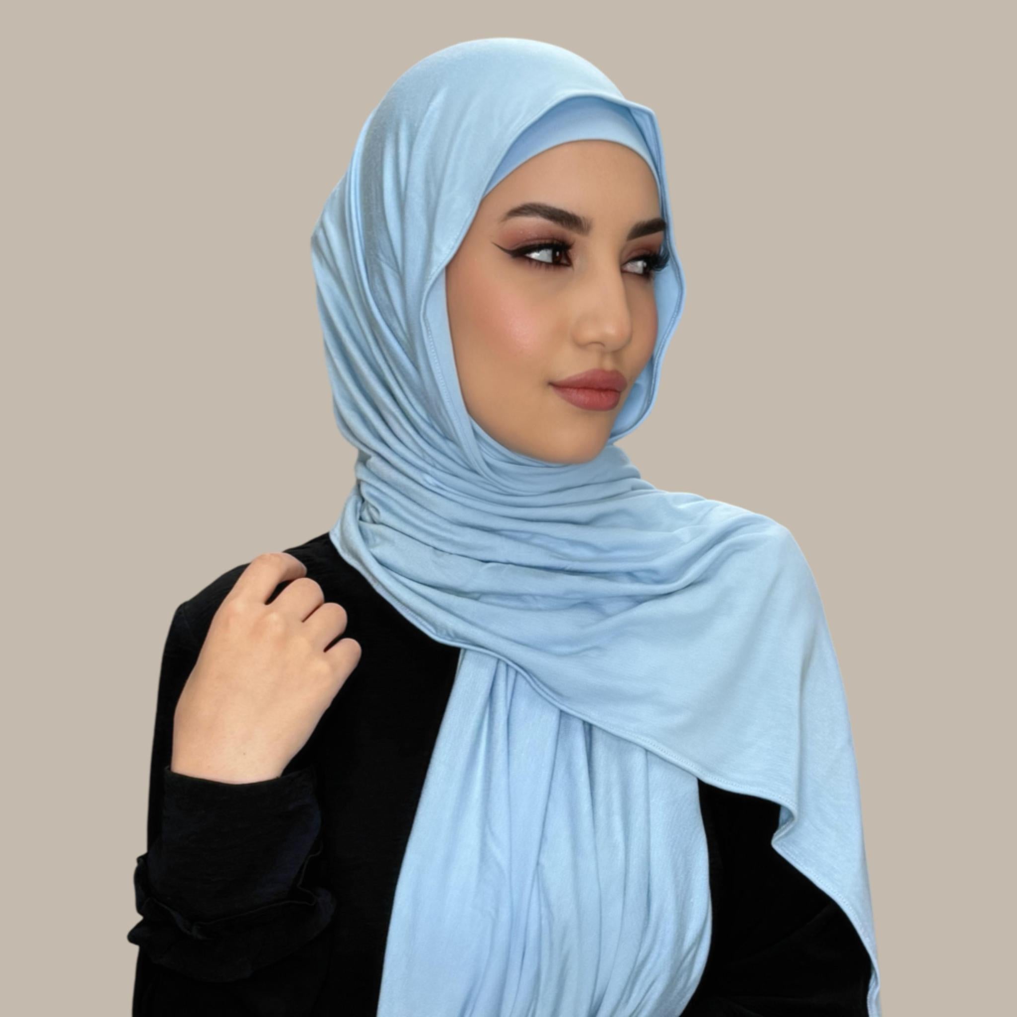 Premium Jersey Hijab-Baby Blue