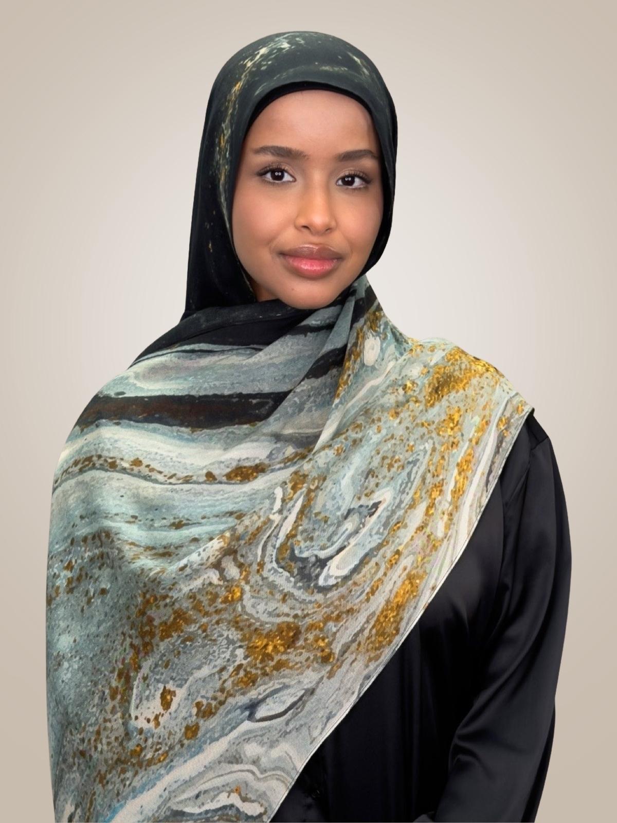 Print Modal Hijab-Sedona Slate