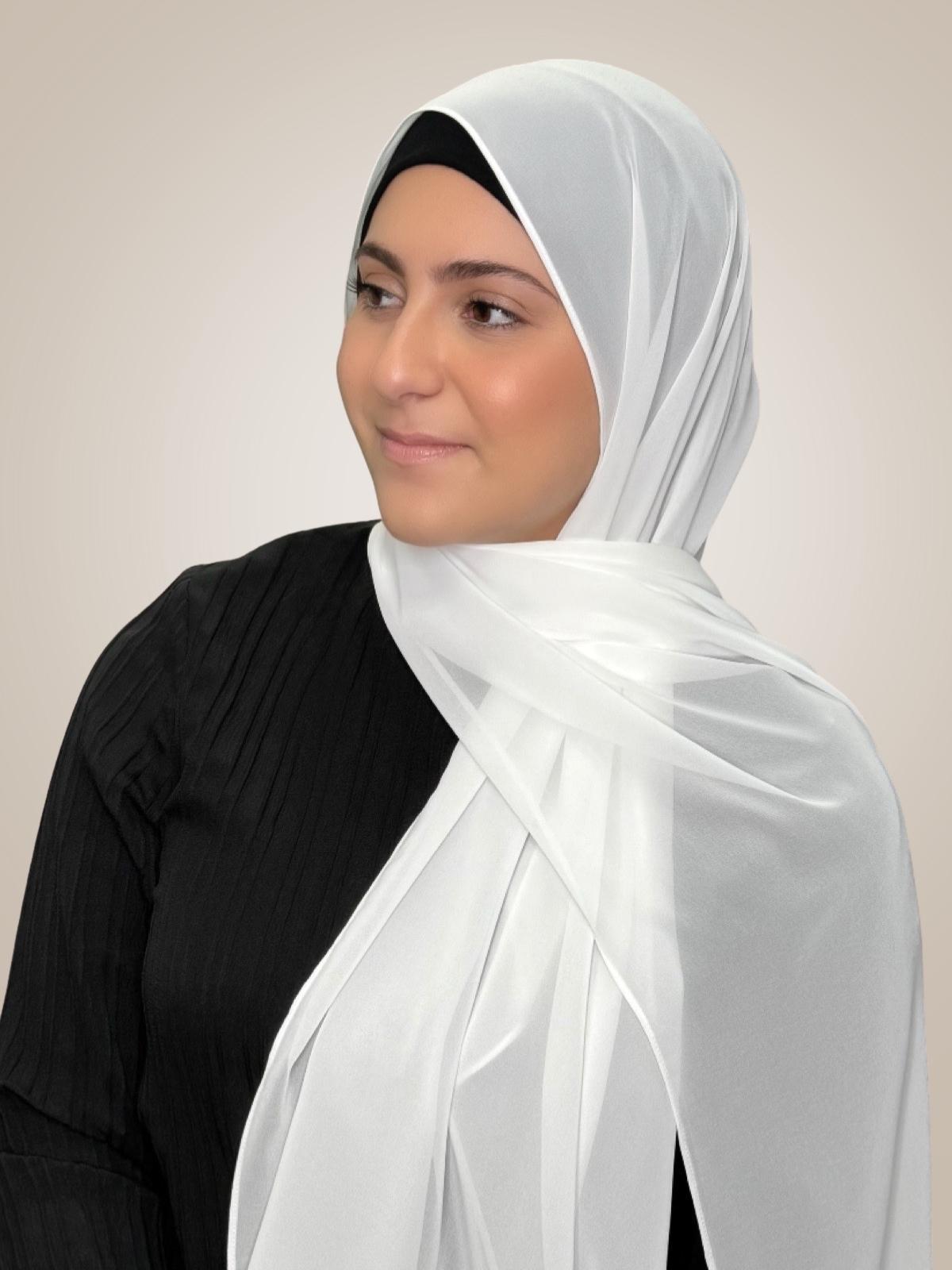 Modish Girl Luxury Chiffon-Pearl White