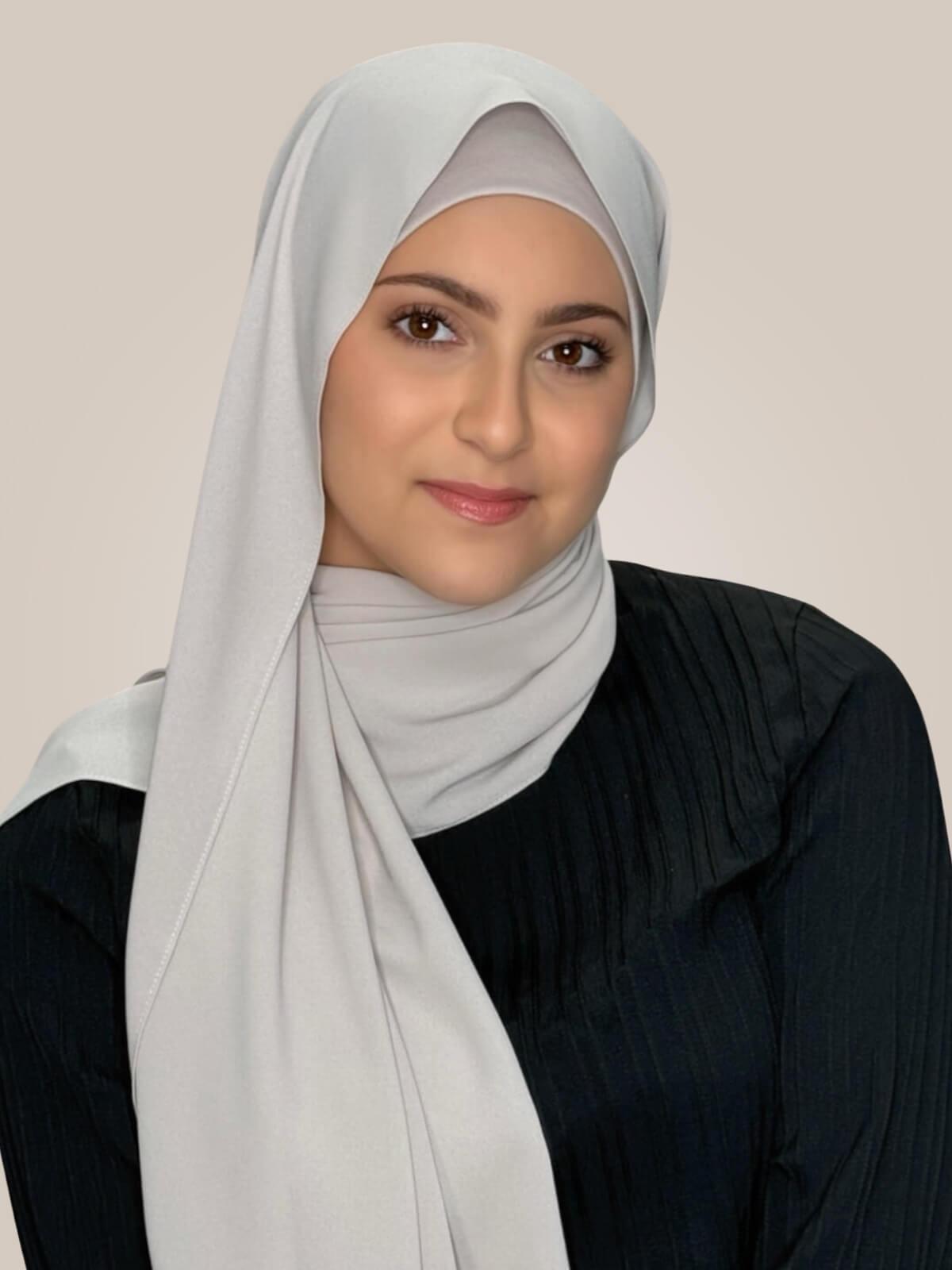Modish Girl Matching Chiffon Hijab Set-Misty Lilac