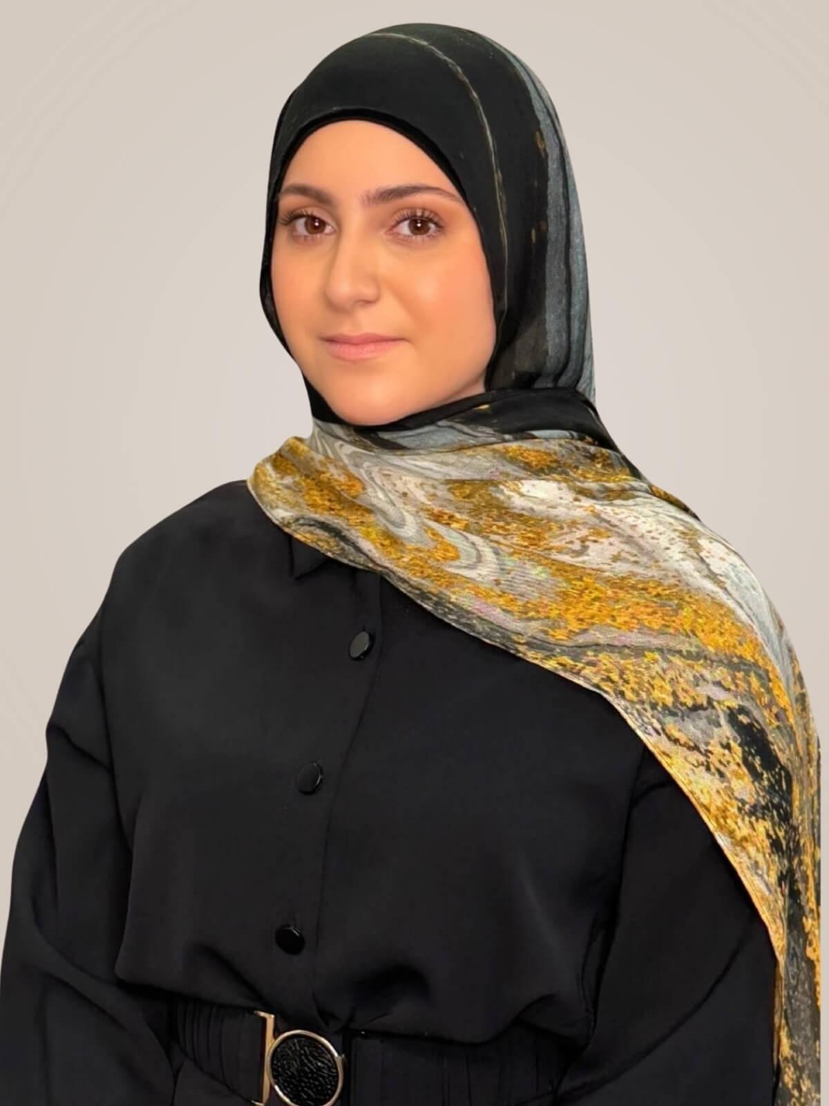 Modish Girl Print Modal Hijab-Sedona Slate