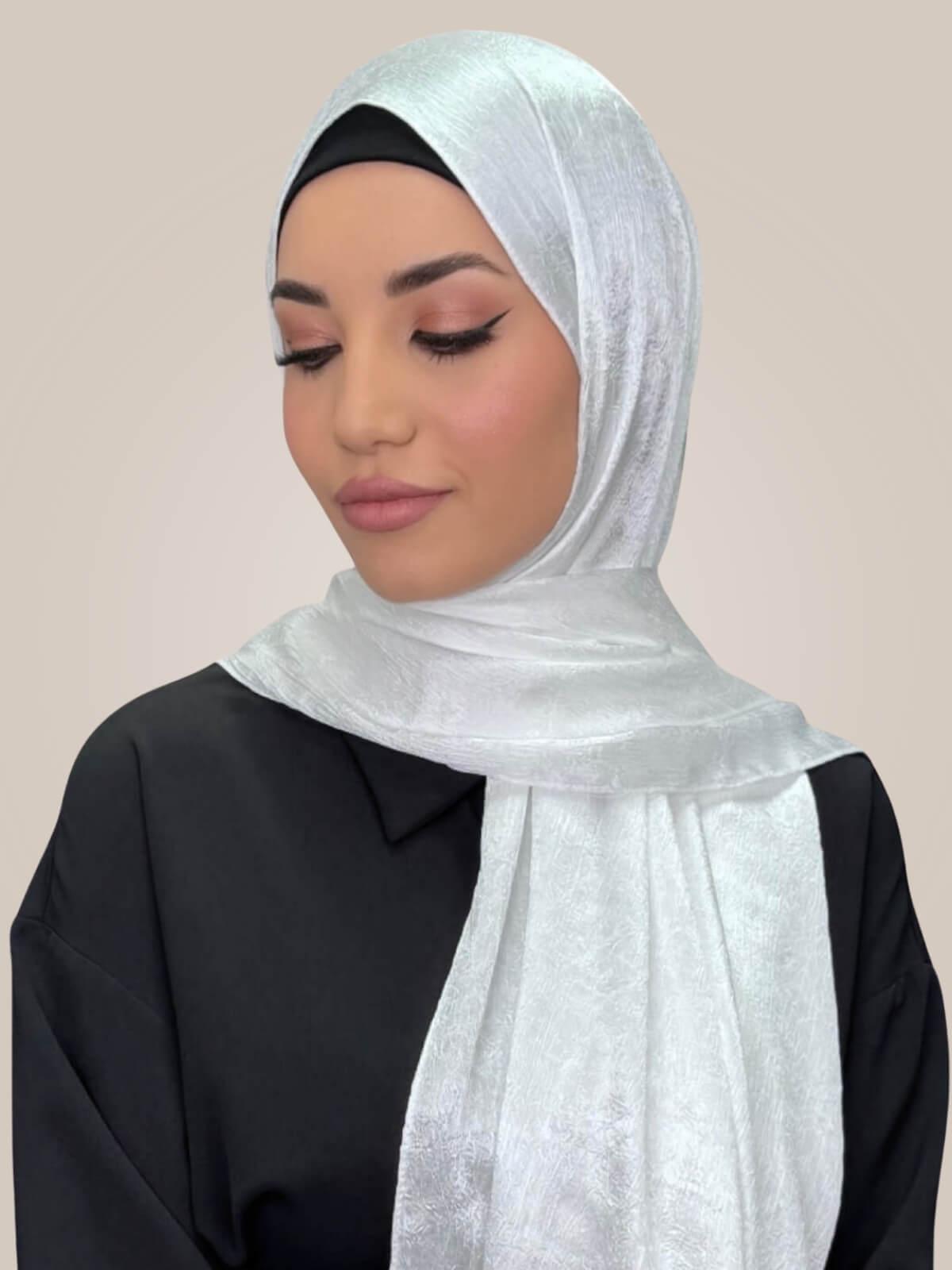 Classic Satin Hijab-White