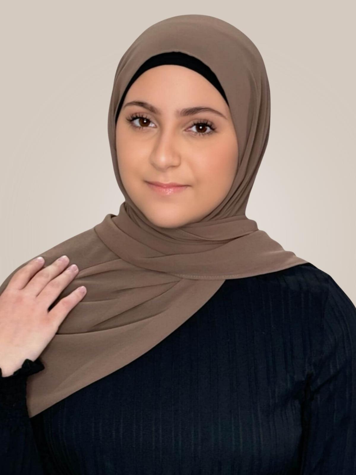 Modish Girl Luxury Chiffon Hijab-Chestnut Brown