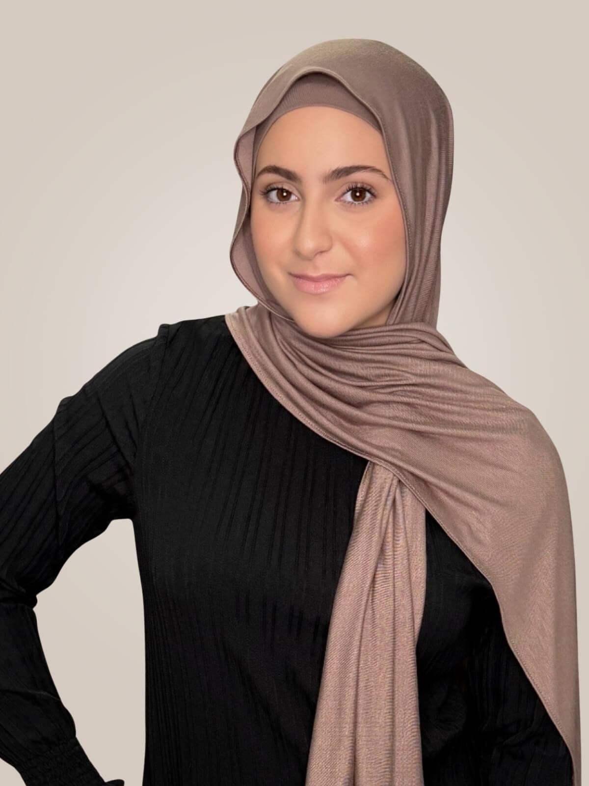 Modish Girl Premium Jersey Hijab-Truffle