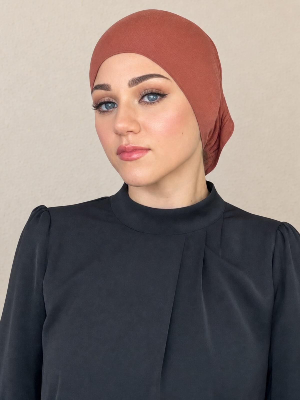 Premium Jersey Under Scarf-Brick Red
