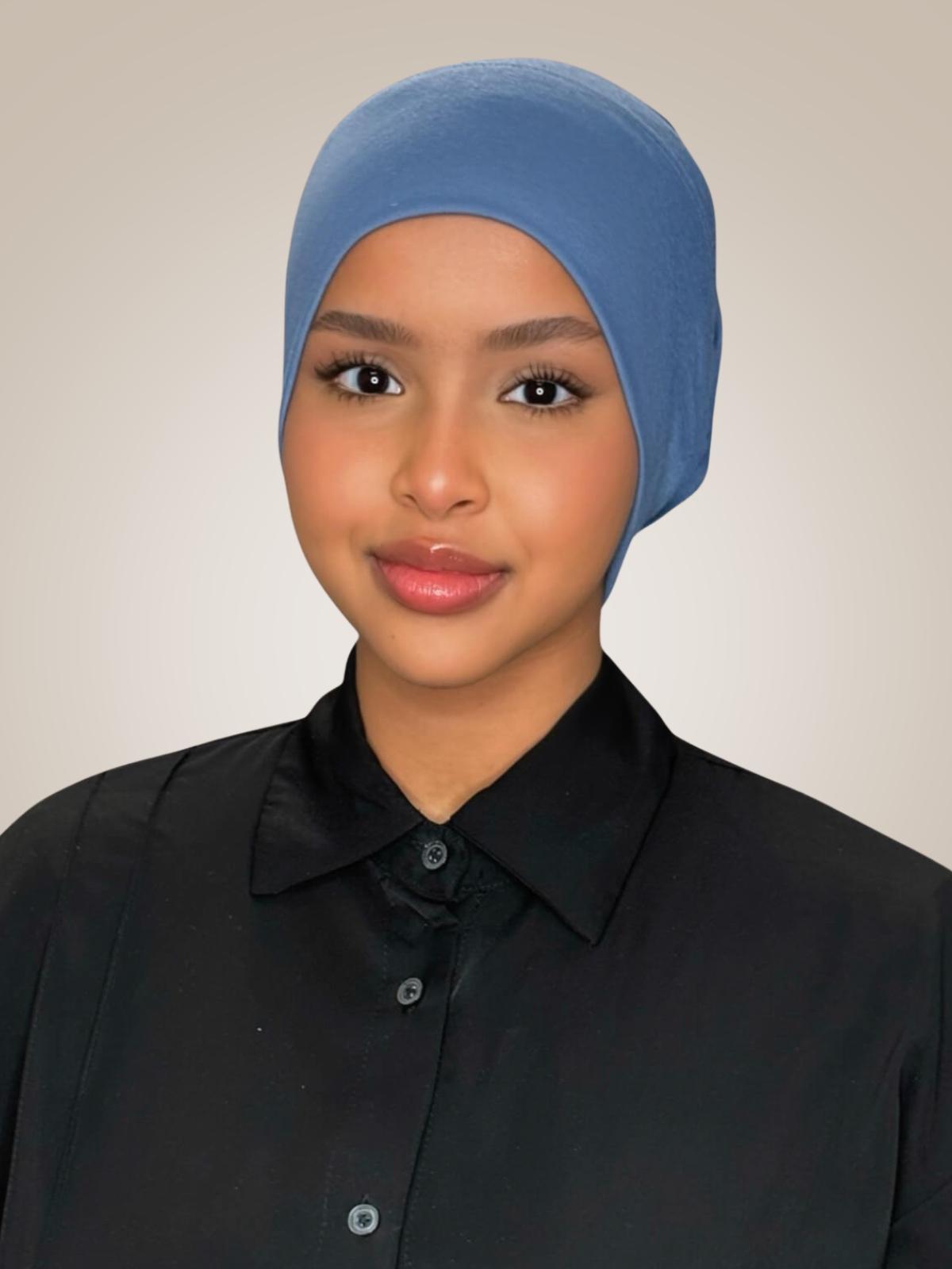 Premium Cotton Underscarf-Cool Blue