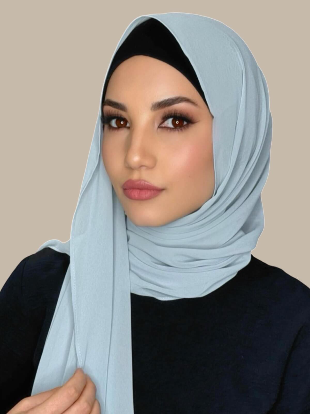 Luxury Chiffon Hijab-Grandma Grey