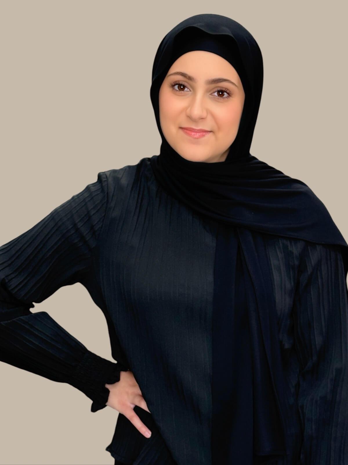 Modish Girl Premium Jersey Hijab-Black