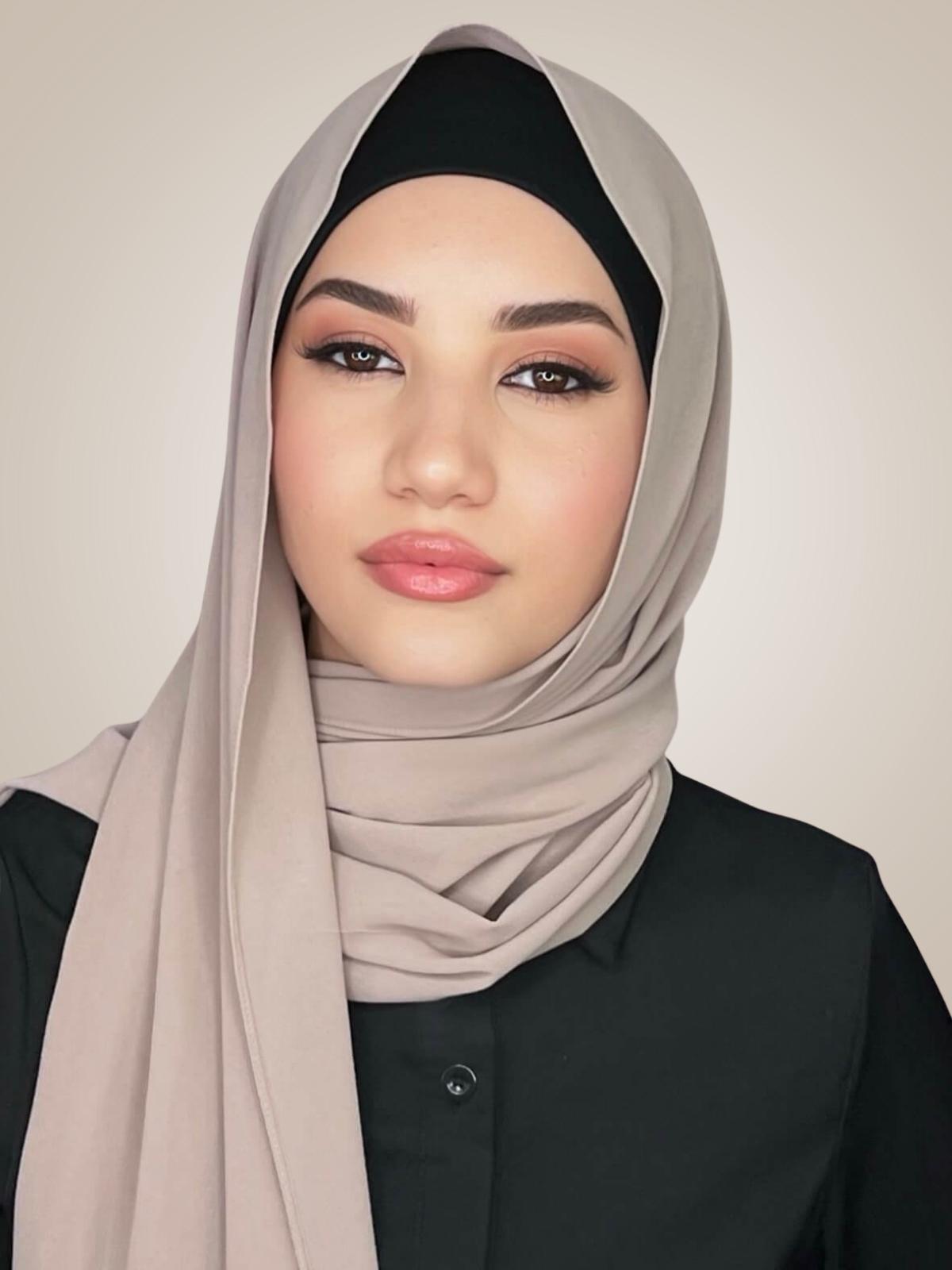 Classic Chiffon Hijab-Dusty Mink
