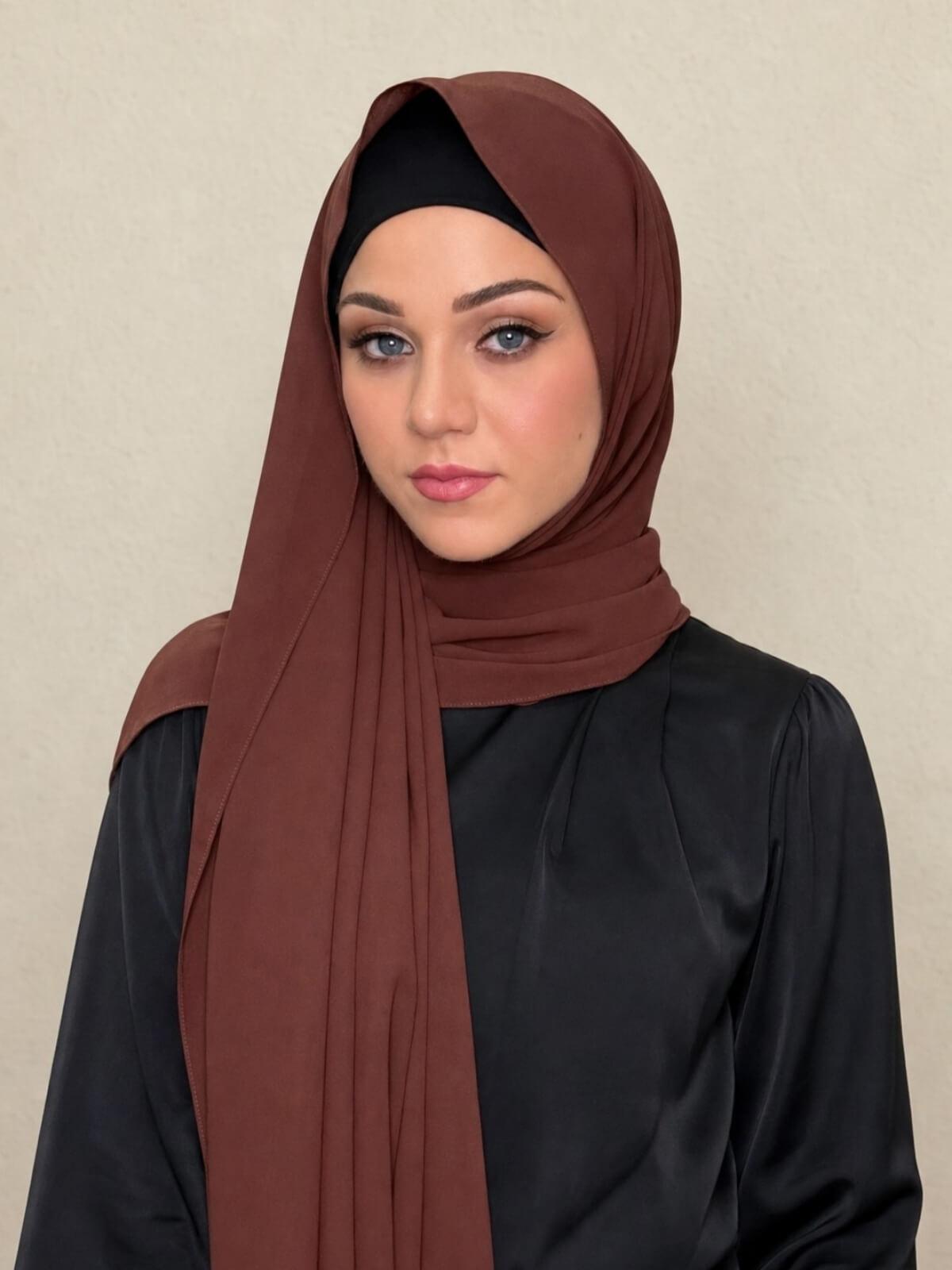 Classic Chiffon Hijab-Cocoa