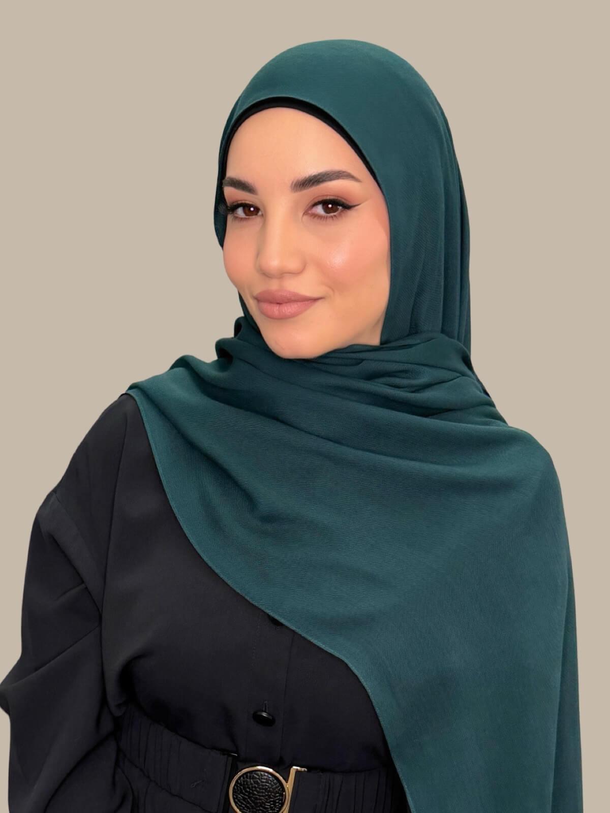 Cotton Modal Hijab-Dark Aqua