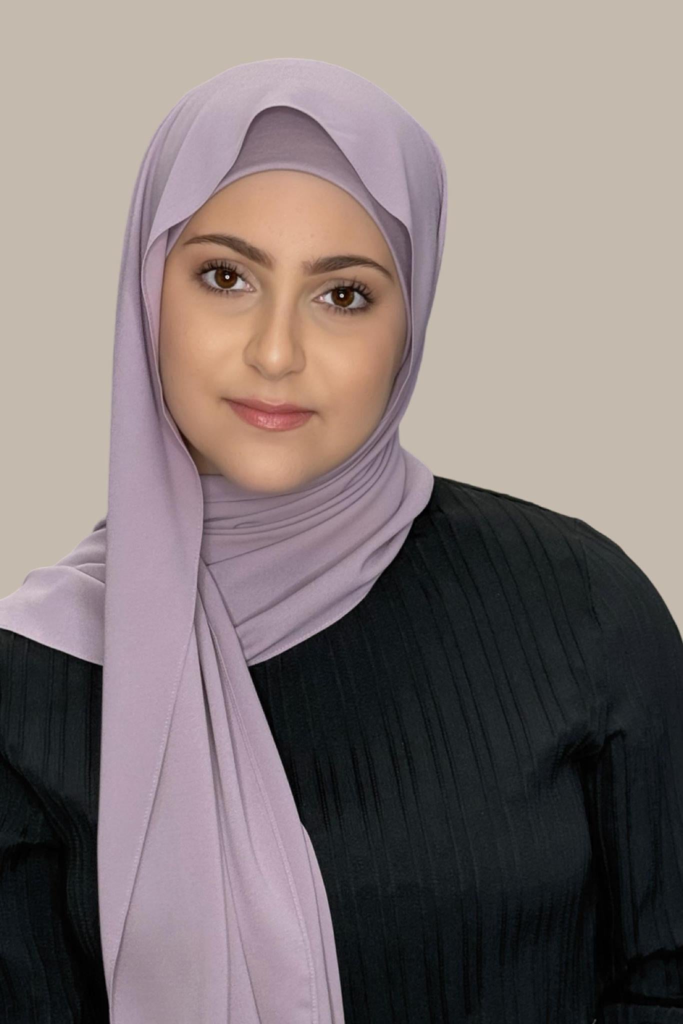 Modish Girl Matching Chiffon Hijab Set-Barely Mauve