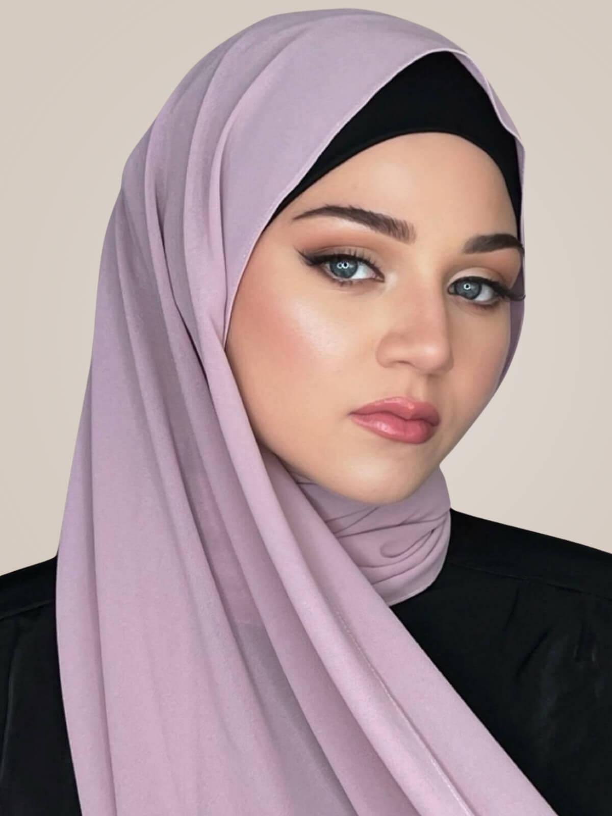 Classic Chiffon Hijab-Khaki Rose