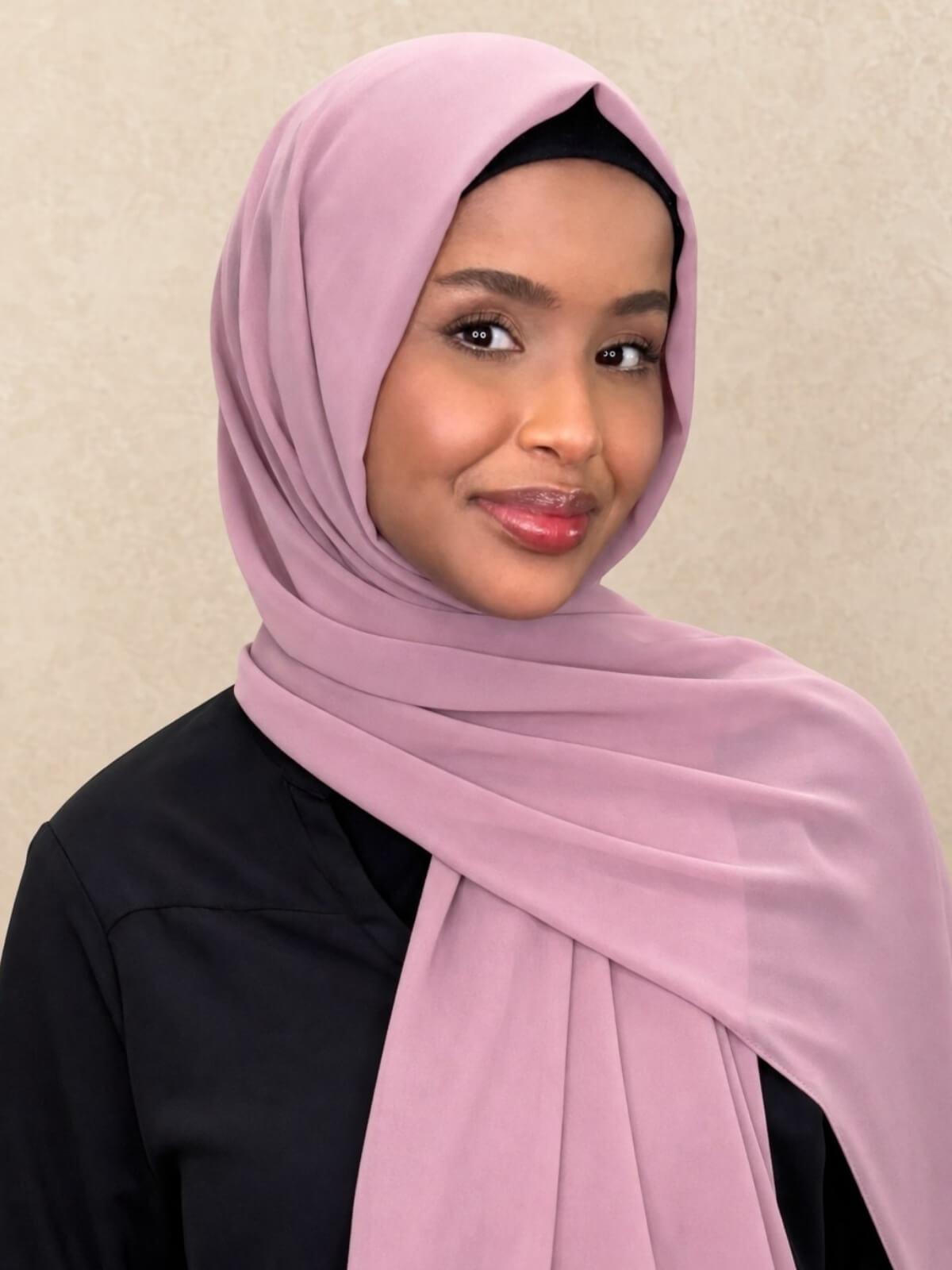 Luxury Chiffon Hijab-Orchid