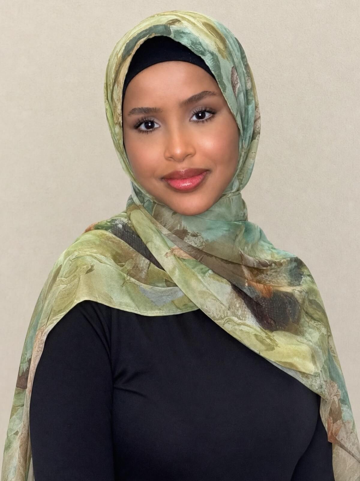 Printed Chiffon Hijab-Willow Drift