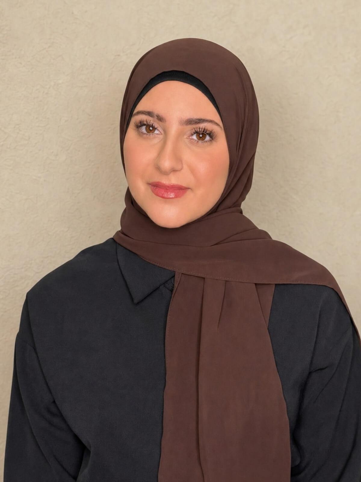 Modish Girl Luxury Chiffon Hijab-Coffee Brown